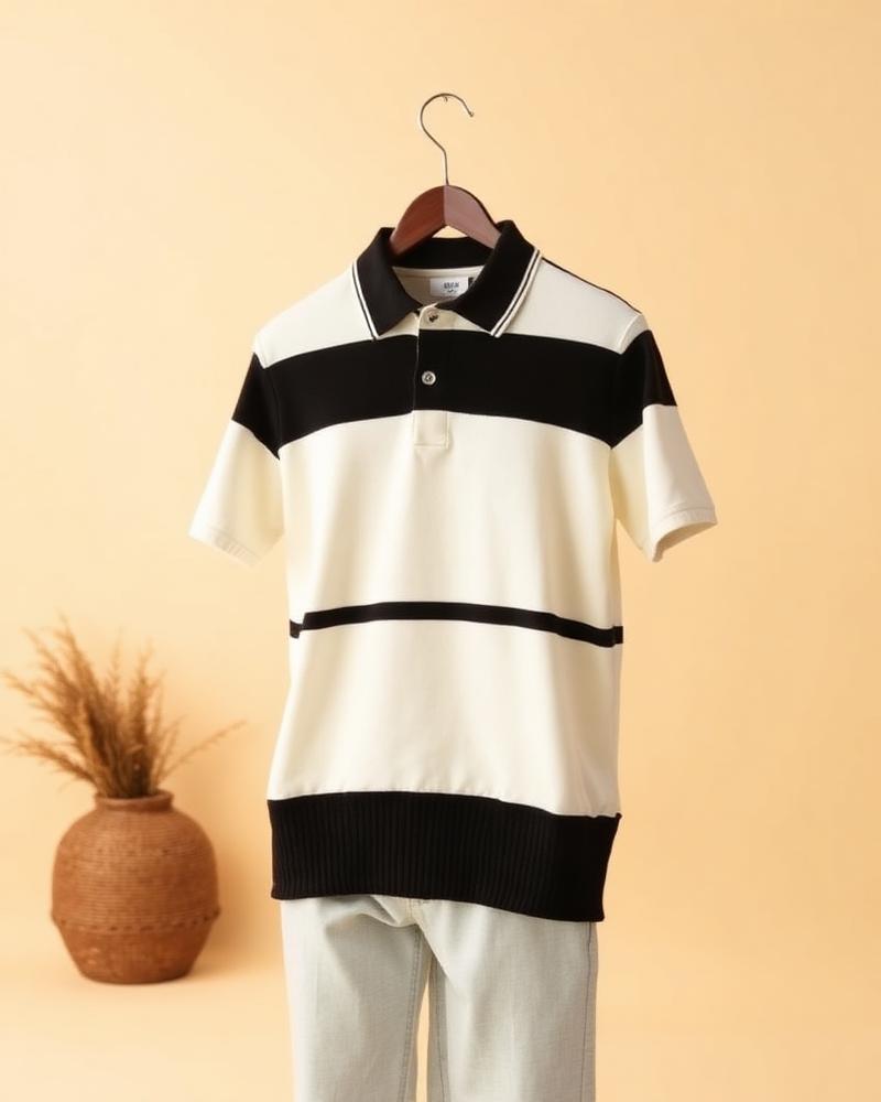 Polo em Tricô Listrada